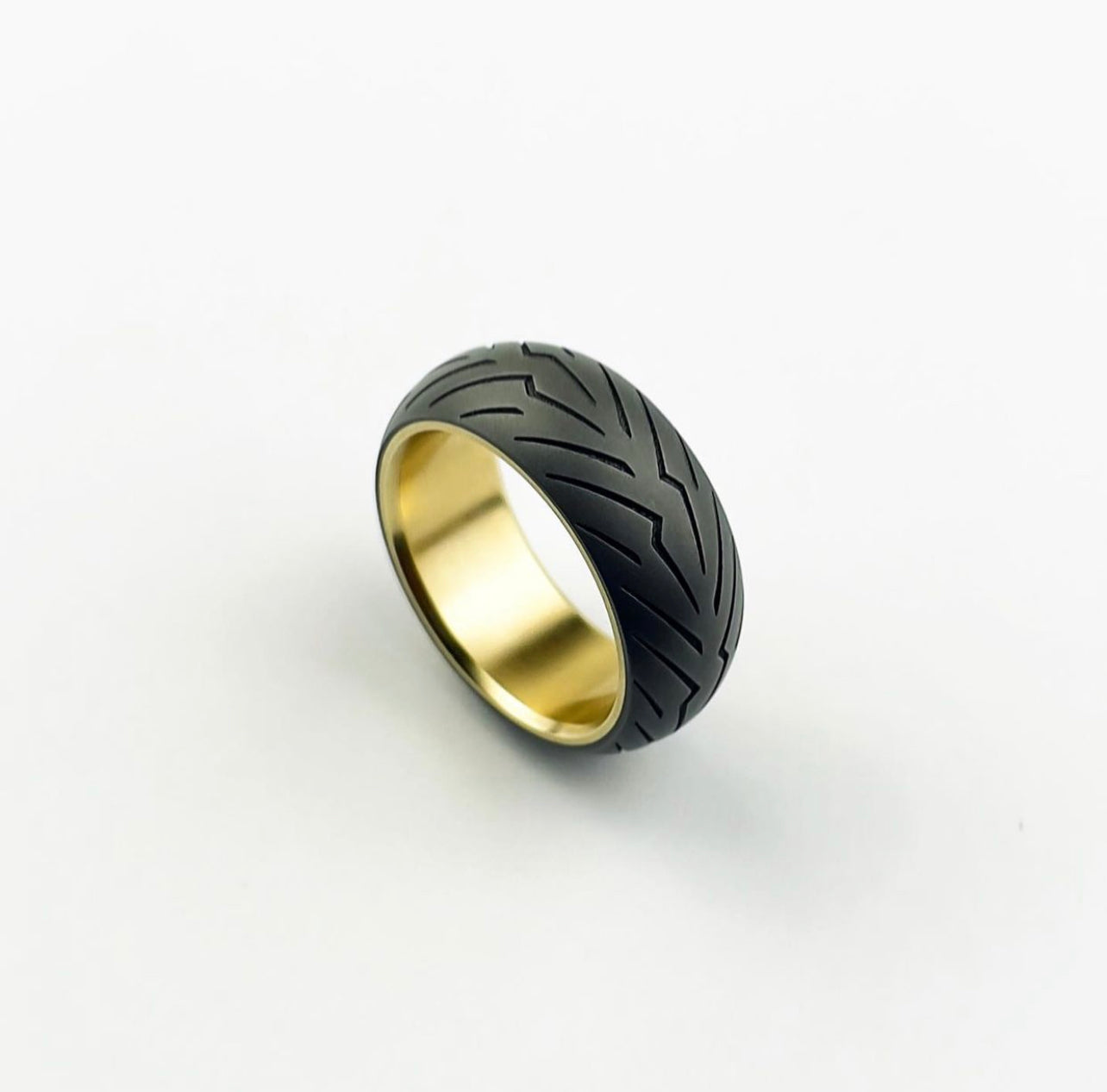First we did the car tyre and now the bike tyre. Made in black zirconium. # ring #rings #ringsofinstagram #ring #mensring #mensrings #je... | Instagram