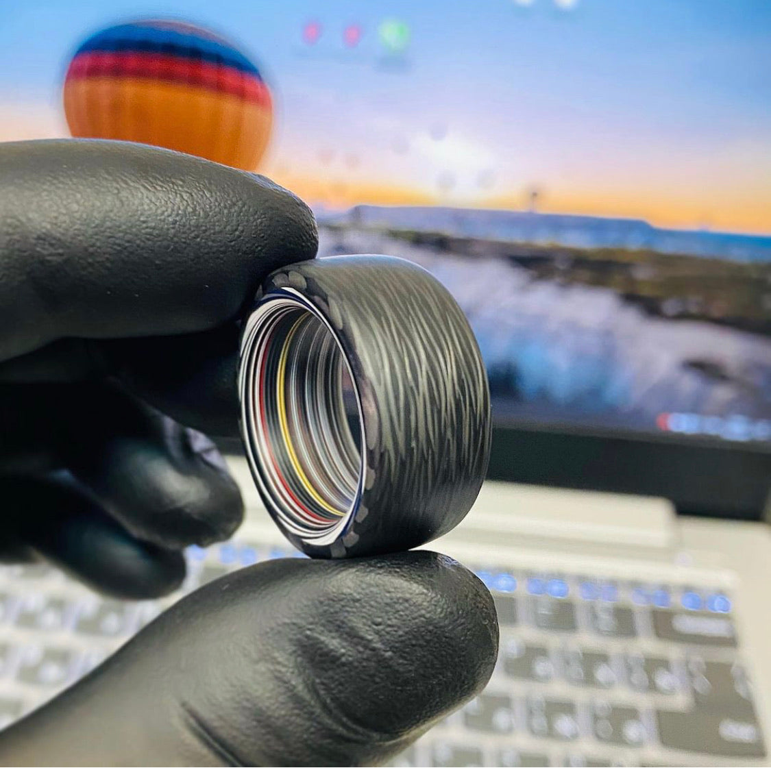 Unique handmade tire tread rings. Mens rings. Titanium rings – Racerings